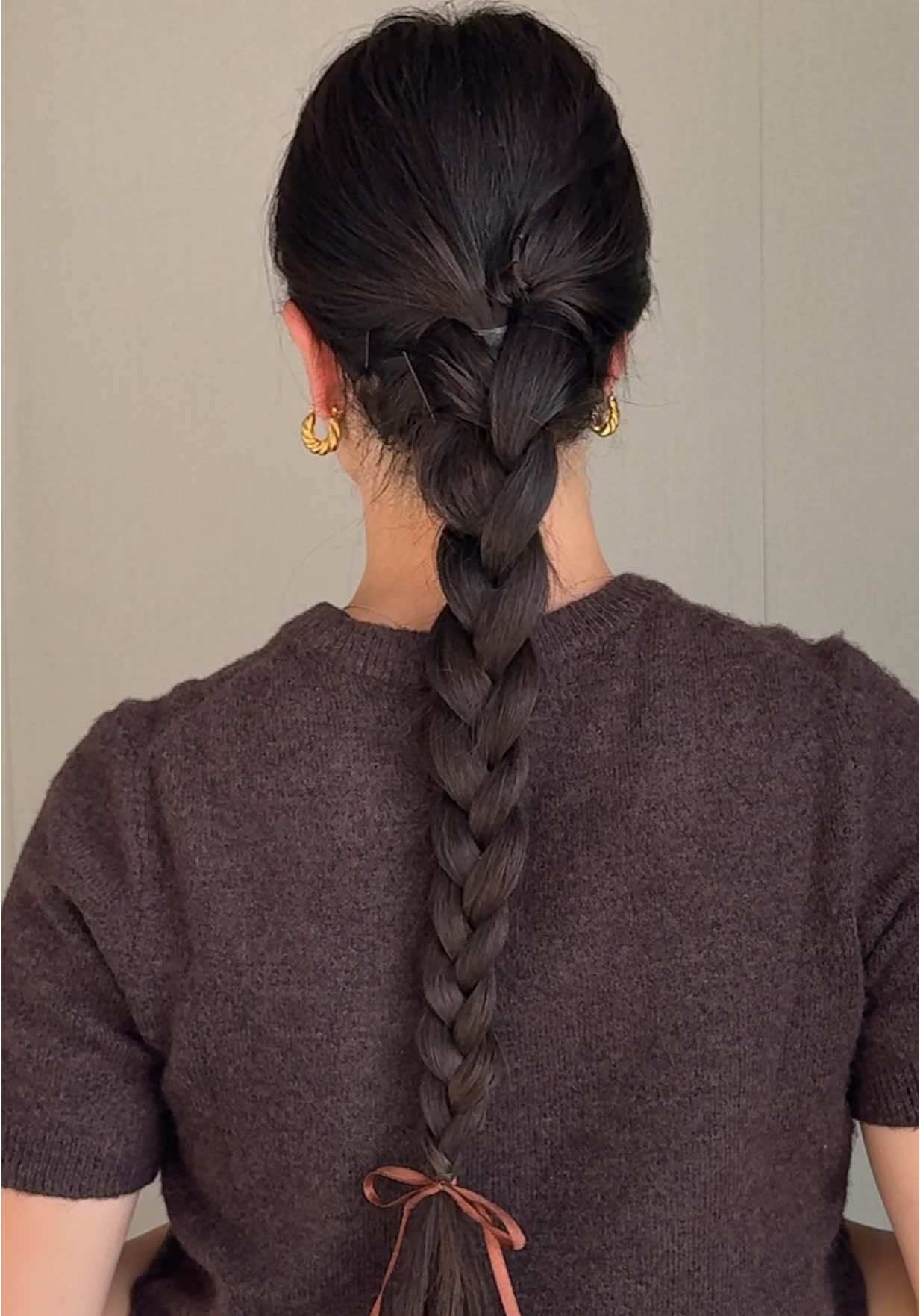 Easy Braid Hack 🤎🍂 #hairstyletutorial #fallhair #braid #pinteresthair #hairhacks 