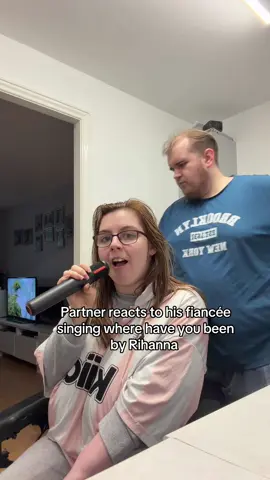 Partner reacts to his fiancée singing where have you been by Rihanna #foryoupagе #singing 