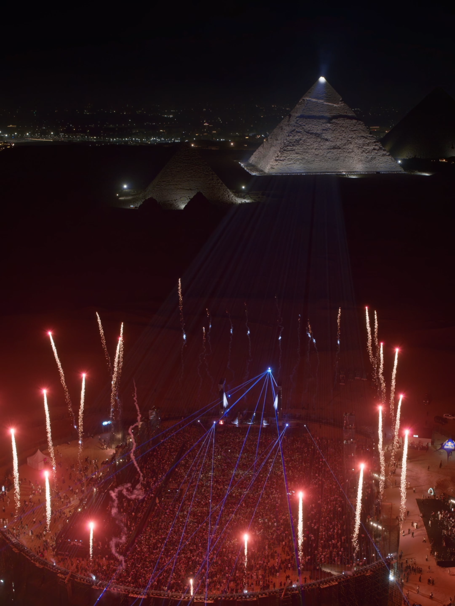 Anyma delivered a rare set at the Great Pyramids of Giza. #anyma #pyramids #egypt #livemusic