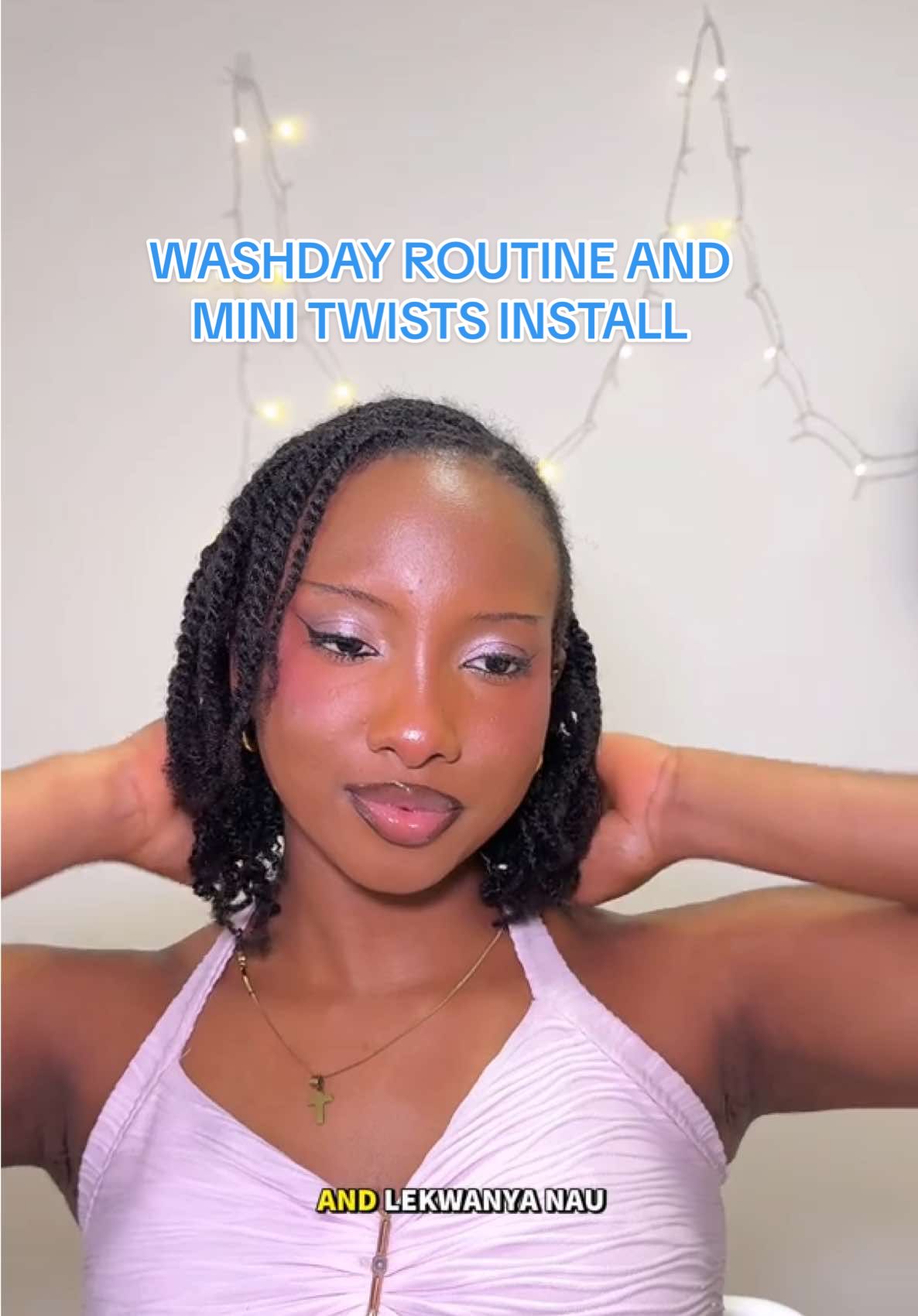 Washday Routine and Mini Twists Install 👱🏾‍♀️🫧 product deets 💋 @African Pride pre-shampoo @Meeno Cosmetics clarifying shampoo @hairitagebymindy deep moisture and restore shampoo  @SheaMoisture @Shea Moisture UK intensive hydration hair masque @tginatural butter cream daily moisturizer  @Camille Rose curl love moisture milk @Hairitage by Mindy argan oil serum #washdayroutine #diyhairmasks #minitwists #type4hair #naturalhairroutine             
