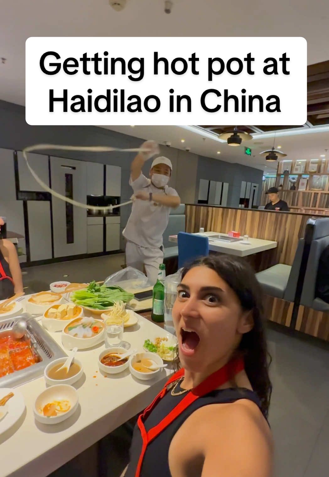 Getting Haidilao hot pot in China  This is always something fun to do in China! It could be considered the most famous restaurant in China (and most famous Chinese restaurant outside of China!)  What is hot pot? Hot pot is when you go to get soup but you get to choose your base and you also get to choose all of the things that you put in it. It’s actually ended up being quite expensive and it was $70 for two people which in China is a high price  for dinner But we had a lot of fun ! #haidilao #hotpot #chinesefood #chinatravel #foodvlog 
