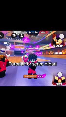 Tutorial for serve Hidari #volleyballlegends #fyp #goviral #vbl #growagarden 