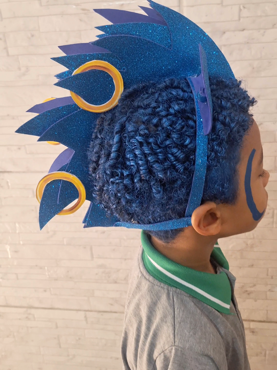 cabelo maluco do Sonic. #cabelomaluco #cabelomalucomenino #cabelomalucomeninocacheado #cacheado 