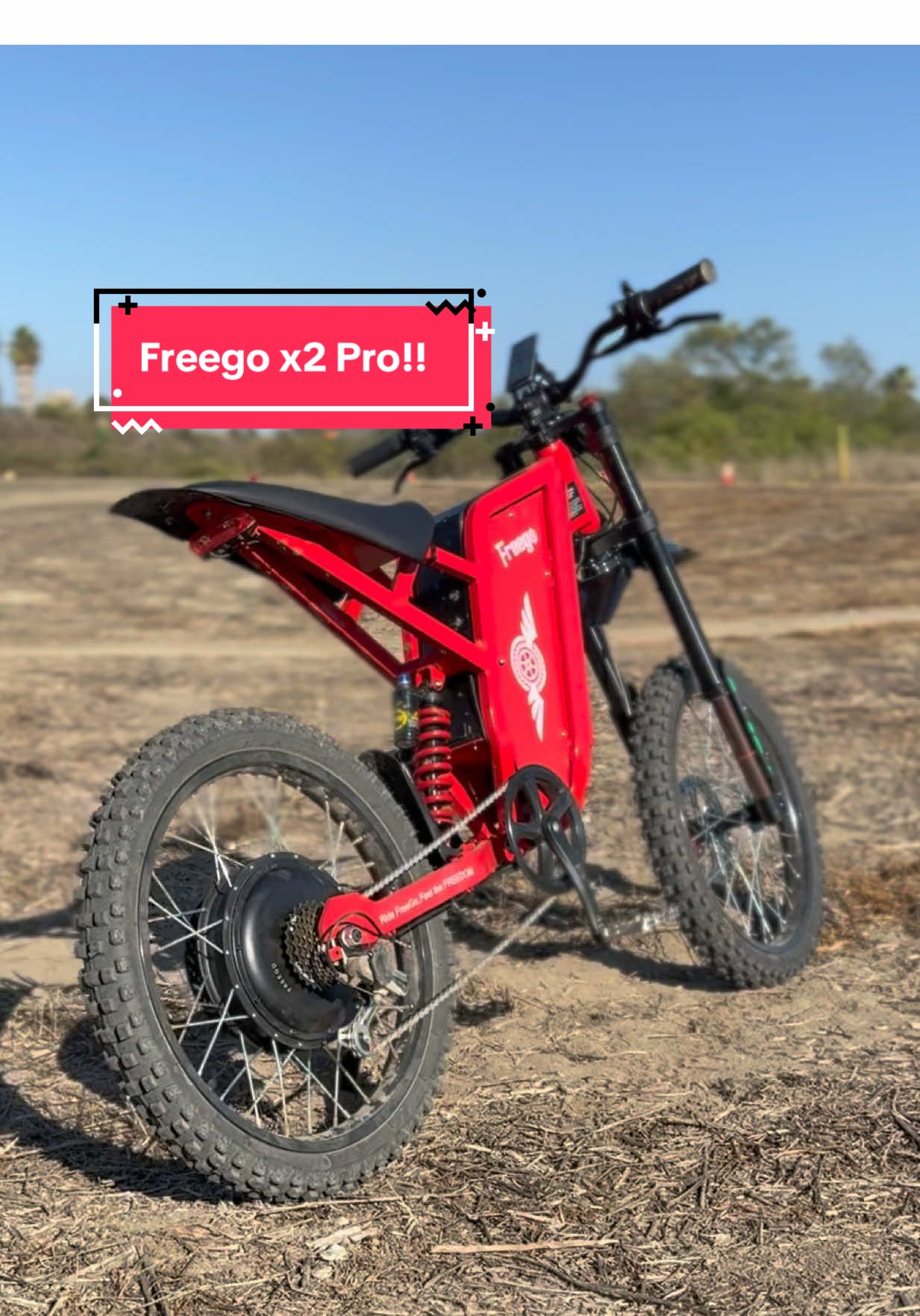 Who is ready for the fastest E bike in this class 55 mph this bike just screams fun!!  #dirtbike #wheelie #ebike #motorbike #freegox2 