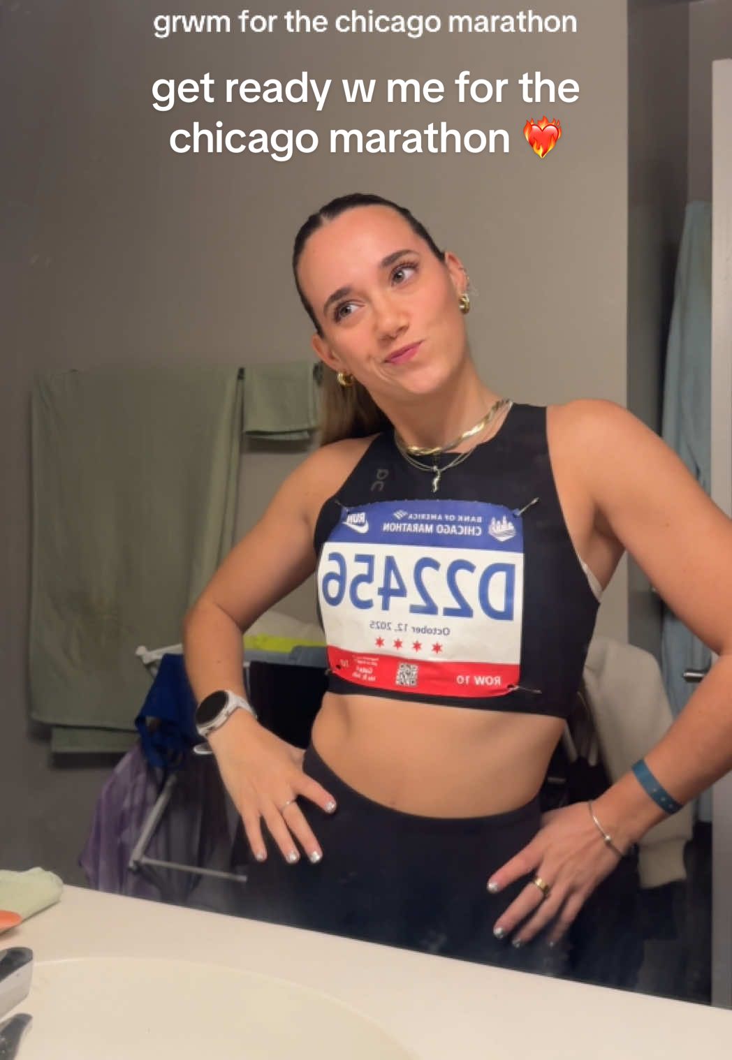 get ready with me for the chicago marathon ❤️‍🔥❤️‍🔥❤️‍🔥 #chicago #chicagomarathon #Running #runner #creatorsearchinsights 