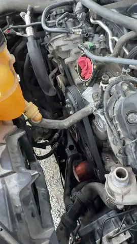 New water pump on and no leaks now oil change #CarTok #foryou #carcommunity #mechanic #foryoupage 