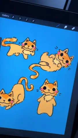 Speed draw some cutie cats with me #asmr #cattok  #speeddrawing 