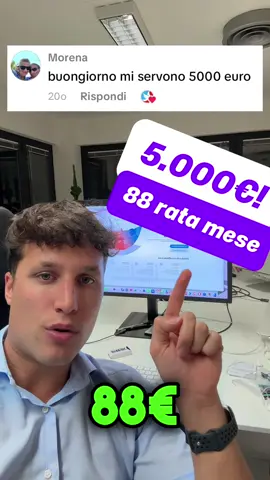 Messaggio pubblicitario con finalità promozionale. L’erogazione del finanziamento è soggetta all’approvazione di Sigla Srl (Banca d’Italia n. 88 - cod. mecc. 33023). Prendere visione di tutte le condizioni economiche e contrattuali contenute nel documento “Informazioni europee di base sul credito ai consumatori” (SECCI), disponibile presso le agenzie di Brasiliani Tobia OAM A16107, REA PD-468838 e Sigla S.r.l intermediario iscritto all’Albo ex art. 106 TUB n. 88. Esempio rappresentativo di un finanziamento contro cessione del quinto dello stipendio relativo ad un dipendente pubblico, di 30 anni di età e 10 anni di servizio: rata €88, durata del finanziamento 72 mesi, importo erogato: 5.045,21, Importo totale dovuto dal consumatore salvo estinzione anticipata, € 6.336,00, TAEG 8,0994% TAN del 6,3000% comm.intermediario € 63,36, interessi totali €1290,79 . Offerta valida sino al 31/12/2025 (data riferita ai tassi trimestrali in corso di validità). #prestito #crif #finanziamento #soldi #liquidità 