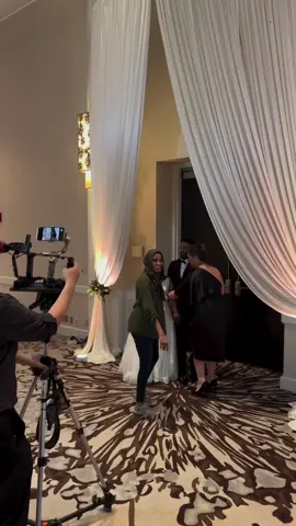 This was such a big transformation! Everything from stage decor, linens, chairs, vinyl dance floor, lighting, draping, candles, florals, and of course time and energy really brought this to the next level.#afrindesigns #wedding #weddingdecor