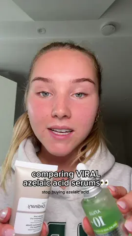 the best azelaic acid serums⭐️⭐️ ad products shown: @anua_global azelaic acid serum @The Ordinary azelaic acid #lifewithmils #azelaicacid #acneproneskin #acnescars #skintok 