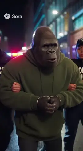 John the gorilla got arrested for not paying for his bananas #ai #aivideos 
