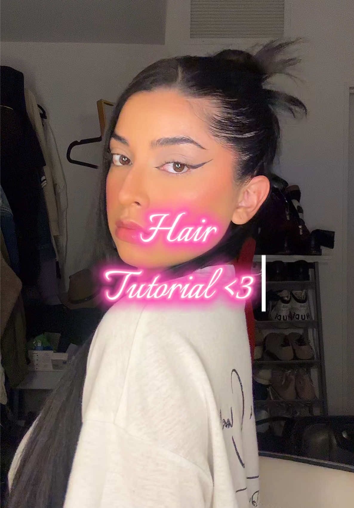 My go to hairstyle 🎀 #hairstyle 