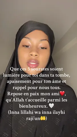 Ce challenge, je le dédie à mon ami d’enfance, mon frère ,parti trop tôt. Que ces versets soient lumière pour ton âme 🤍