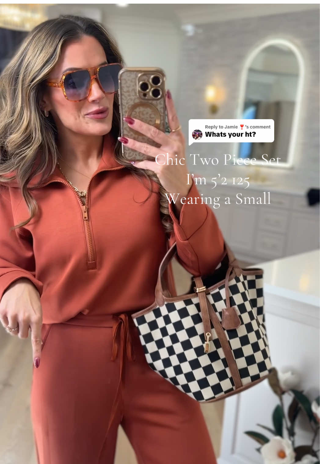 Replying to @Jamie ❣️ this chic two piece set is so classy! You’ll be running errands looking so cute! @PrettyGarden #ootdinspo #OOTD #loungeset #classyset 