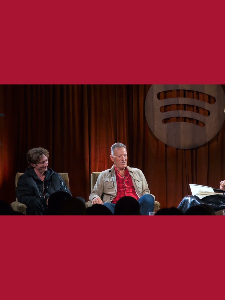 Bruce Springsteen(!) in conversation with Jeremy Allen White and Edith Bowman at @spotifyuk this evening - full q&a will be up on Spotify in the coming days 