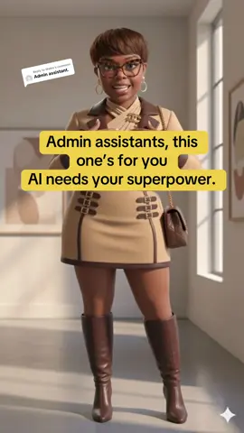 Replying to @Mabie Administrative assistants are already the backbone of AI-powered workplaces. Start small — automate one task, track the results, and you’ve just leveled up your résumé. ⚙️ Real people, real roles, real AI transitions. #AICareerMakeovers #AIforWork #WorkSmarter #WhitWorksAI #AdministrativeAssistant    Want me to do your role next? Drop it below 👇🏾 