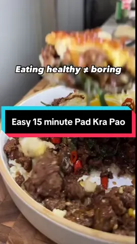 Easy 15 minute Pad Kra Pao (recipe👇🏽) My new digital cookbook will be out on my Bio 😍🙌🏽 Macros (x4 servings): 406 calories |46g P | 9g C | 19g F Beef : 1 lb ground beef 4-5 large garlic cloves 4-5 fresh red thai chili 1 tbs neutral oil 1.5 tsp dark soy sauce 2 tbs oyster sauce 1 tbs soy sauce 2 tbsp brown sugar White pepper to taste Pinch MSG Sweet Thai Basil Serve over white rice and enjoy! . . Looking to lose weight, boost energy, and feel amazing? This is your ultimate chance to get 5 premium keto & low-carb cookbooks for the price of 1! ✔ 1,001 Best Low-Carb Recipes ✔ Keto Reset Diet ✔ Keto Living Day by Day ✔ Intermittent Keto ✔ Keto Diet Cookbook 🎁 Get 4 FREE cookbooks when you get 1! 👉 Click the link in my bio to get your copy NOW! 👆👆  Follow me For Daily Healthy Keto Recipes To Weight Loss & Healthy Lifestyle🥑💯 . . . . . . By: @ice.karimcooks #food #foodporn #EasyRecipe #Foodie #delicious