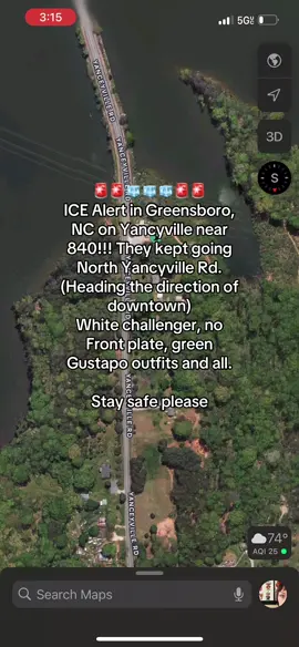 ICE ALERT 10/14 at 3:00pm!!! They were going north in Yancyville Rd, heading in the direction of Cone Blvd and Page High School! #fyp #greensboro #xyzbca 