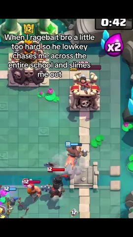 It was just ragebait🥀 #clashroyale #ragebait #bro #school 