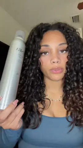 If you want curly hair that lasts for DAYSS you need to get a good hairspray! This is my favorite one for volume and low frizz. #hair #curlyhair #curlyhairroutine #hairhack 