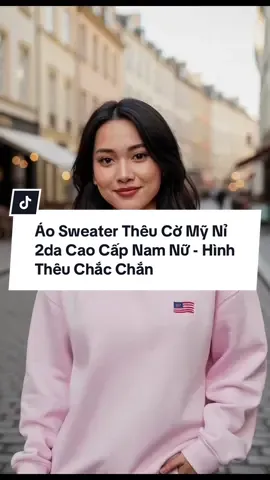 Áo Sweater Thêu Cờ Myx Nỉ 2da  Nam Nữ - Hình Thêu Chắc Chắn!! #aosweater #aotheucomy #aoni2da #aonihoodie #thoitrangnu 