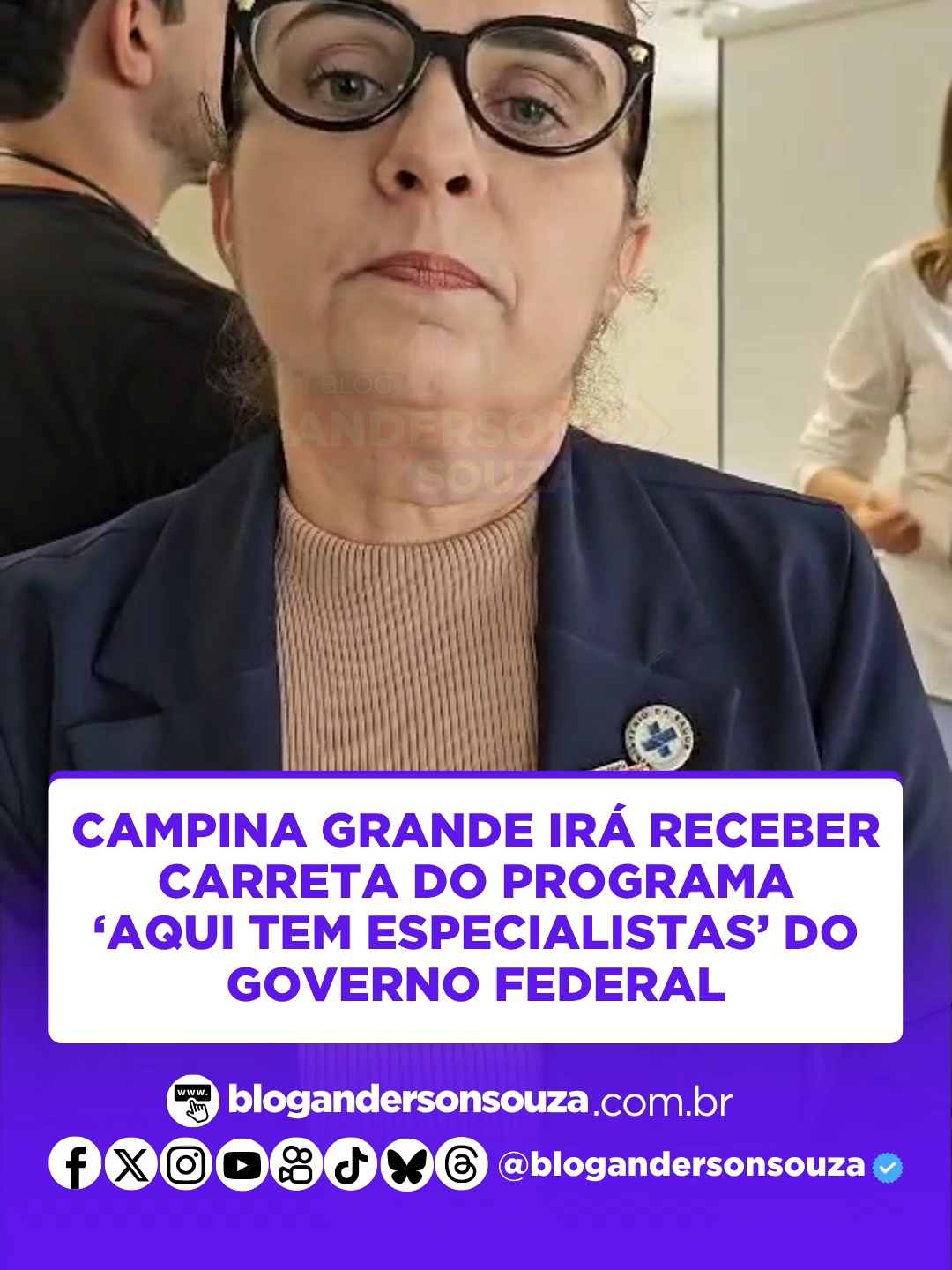 Campina Grande será contemplada com a carreta do programa “Aqui Tem Especialistas”, uma iniciativa do Governo Federal voltada para ampliar o acesso da população a serviços de saúde especializada. A ação, coordenada pelo Ministério da Saúde, chega à cidade no próximo dia 17 de outubro, em alusão à campanha Outubro Rosa, com foco na saúde da mulher. A carreta oferecerá uma ampla estrutura de atendimento especializado, com foco na prevenção, diagnóstico e acompanhamento de doenças que afetam principalmente o público feminino. Durante 30 dias, serão realizados mais de 1.500 atendimentos destinados não apenas às moradoras de Campina Grande, mas também às mulheres dos municípios que compõem a 16ª Região de Saúde da Paraíba. “E pra coroar essa semana, o ‘Aqui Tem Especialistas’ está trazendo pra Campina Grande a carreta da saúde, a carreta de tipologia de saúde da mulher, em alusão ao Outubro Rosa, onde estaremos ofertando mais de mil e quinhentos atendimentos durante trinta dias aqui ao município de Campina Grande e à 16ª Região de Saúde”, destacou Joelma Greicy, superintendente do Ministério da Saúde na Paraíba (SEMS/PB). Além de Campina Grande, serão contemplados os municípios de Assunção, Boa Vista, Fagundes, Juazeirinho, Livramento, Massaranduba, Olivedos, Pocinhos, Puxinanã, Santo André, Serra Redonda, Soledade, Taperoá e Tenório. ↘️ Leia mais acessando o @blogandersonsouza no link da bio. #BlogAndersonSouza #CampinaGrande #Paraiba #JoaoPessoa #Noticias