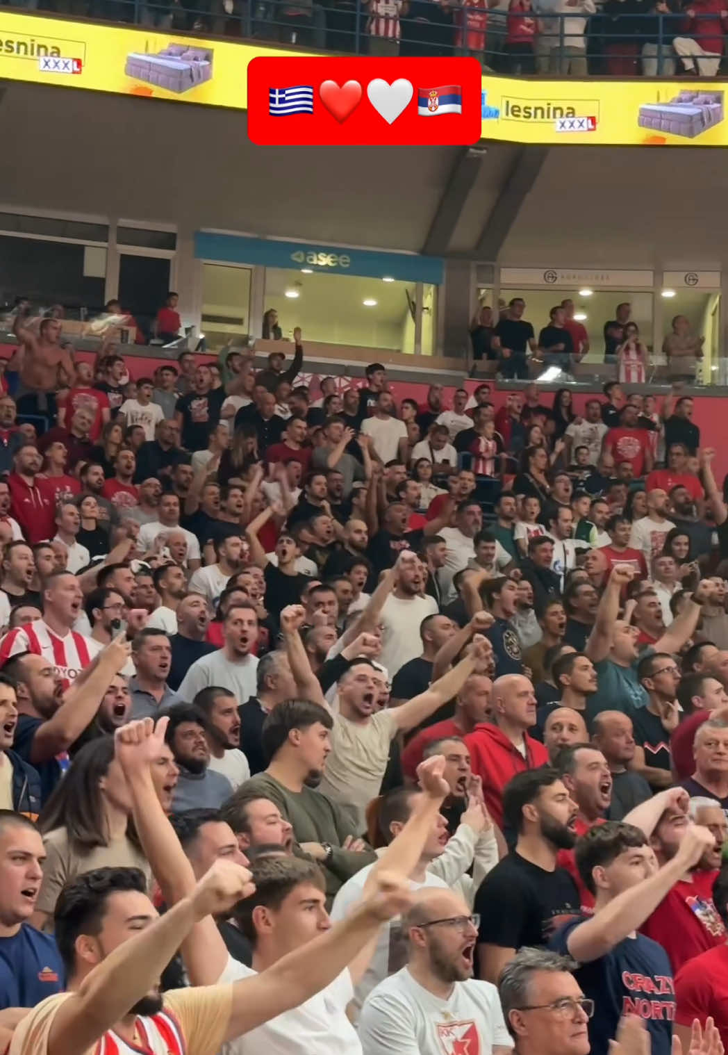 ZVEZDA, OLYMPIACOS ❤️🤍 #zvezda #olympiacos #delije #gate7 #basketball 