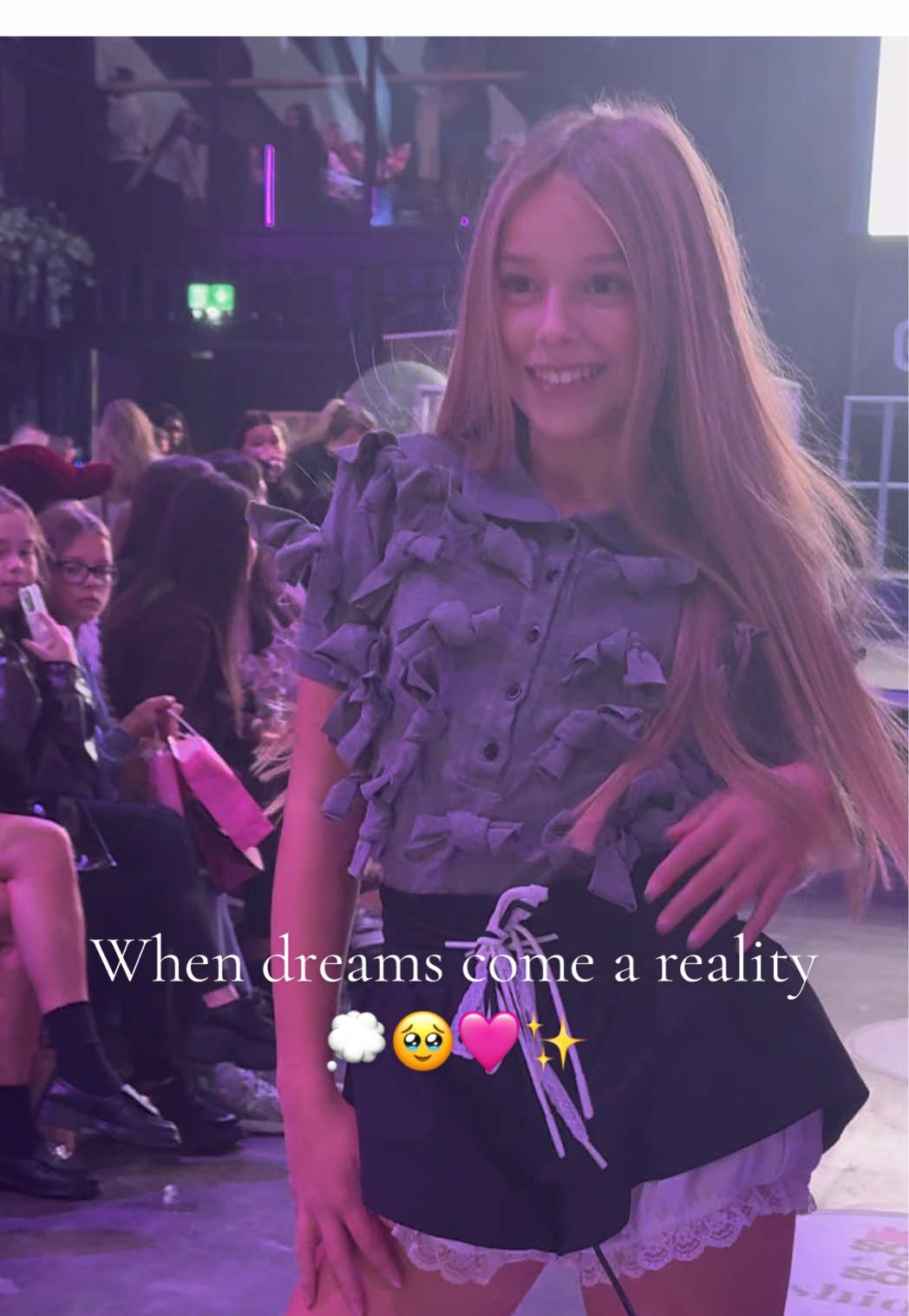 From daydreams to runway reality  👠☁️✨  Still not over this ladies thankyou so much for this opportunity 😍  @scousegirlsocial  @Girls With Dreams Club  @Fia  @Francesca Couture  @blancasport  #catwalk #model #dreams #blowup #grateful 