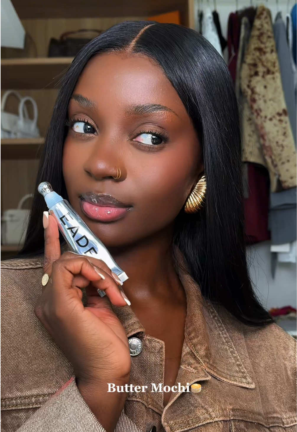 Trying @EADEM Lip balm in all shades🍇. Butter Mochi is my fav! ✨. #eadem #blackgirlmakeup #lipcare 
