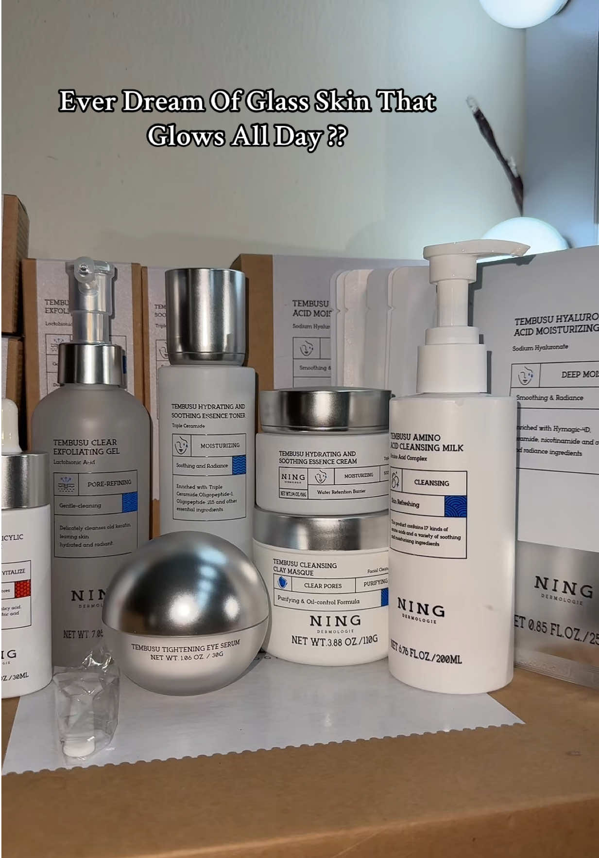 Glass Skin Set From @Ningdermologie #ningdermologie #skincare #fyp 