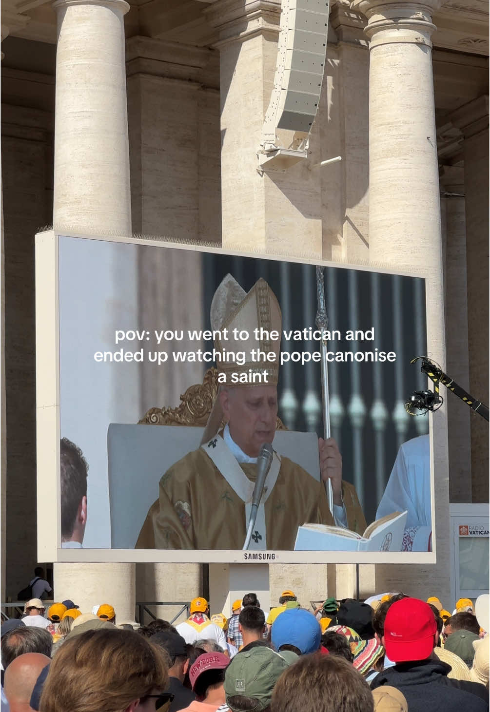 seeing the pope canonise a saint wasn’t on my eurosummer bingo card #popeleoxiv #vatican #carloacutis #saint #eurosummer #rome #fyp 
