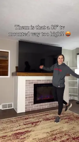 Maybe I missed the memo.... But I think my 85” TV/Fireplace build was pretty genius 💁‍♀️ Wait until you see what I have planned next! #diyhome #diytips #ladieswhodiy #learntodiy #housetohome #budgetmakeover #diyfireplace #hiddentv #tvlift #touchstonefireplace