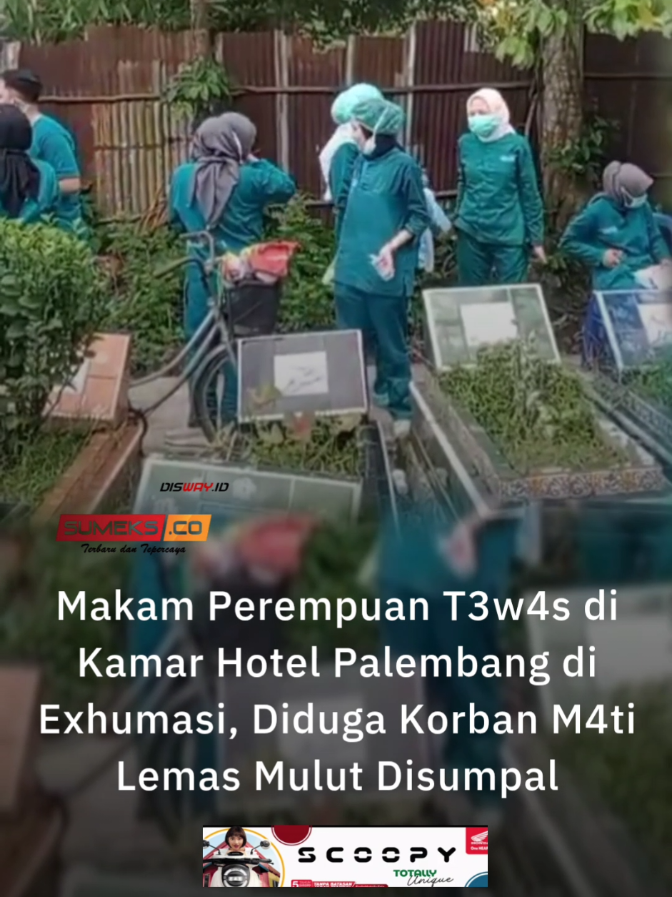 Satreskrim Polrestabes Palembang, melakukan Exhumasi terhadap jen4zah Anti Puspita Sari (22), warga Jalan Tegal Binangun, lorong Masjid, Kelurahan Plaju Darat, Kecamatan Plaju Palembang, yang t3w4s tak wajar di dalam kamar hotel Lendosis, lantai 2, kamar no 8, Jalan Perintis Kemerdekaan, Kelurahan Lawang Kidul, Kecamatan Ilir Timur II Palembang, Selasa 14 Oktober 2025 #sumsel #palembang #tiktokberita #viralpalembang #hotellendosis 