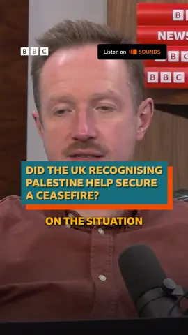 Did the UK recognising a Palestinian state help secure a ceasefire?  The Prime Minister has claimed that the UK and other countries' decision to recognise the state of Palestine helped bring about the Gaza peace deal.  Adam Fleming and Chris Mason discuss whether that's the case on #BBCNewscast