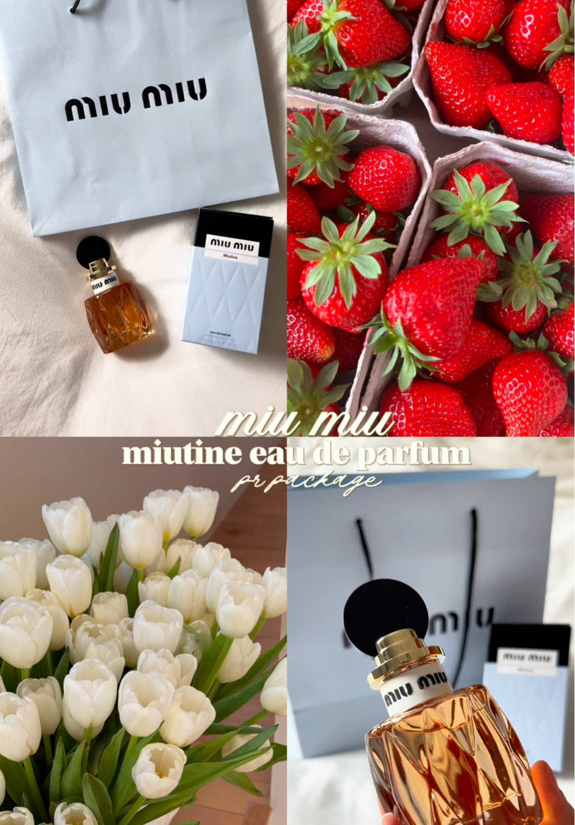 @Miu Miu miutine eau de parfum 🍓🍨✨ #giftedbymiumiu #miumiuperfume #miutinebydefinition #luxuryperfume #prhaul 