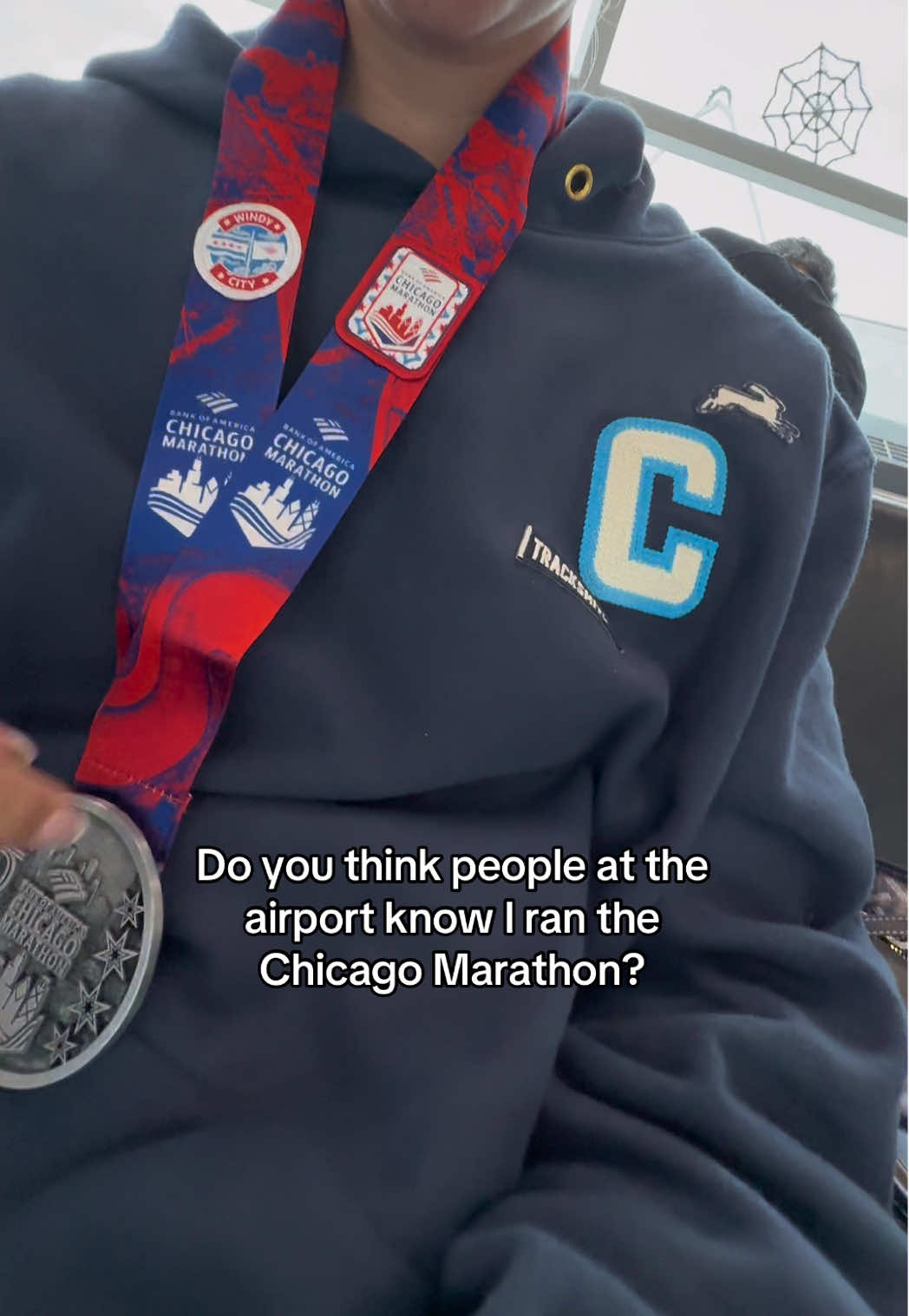 Guys I’m almost done making this my personality trait I swear!! #chicagomarathon #chicago #runtok #marathontraining #marathoner @tracksmith this is the best hoodie ever 