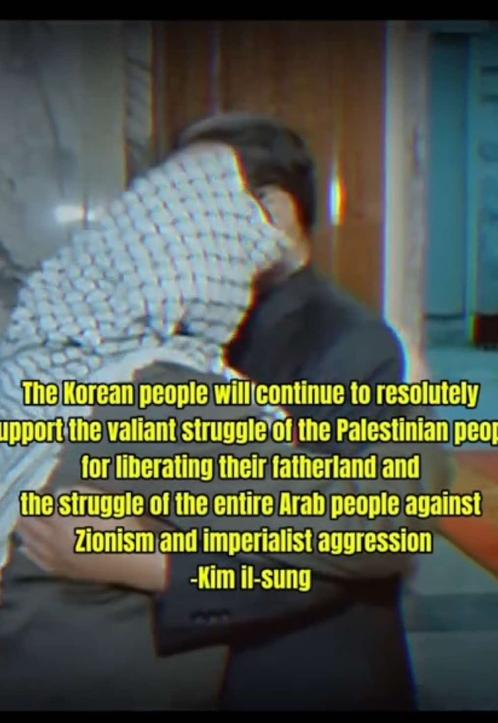 🇰🇵❤️ 🇵🇸  Kim il sung and yasser Arafat  #kimilsung #northkorea #dprk  #socialism #fyp 