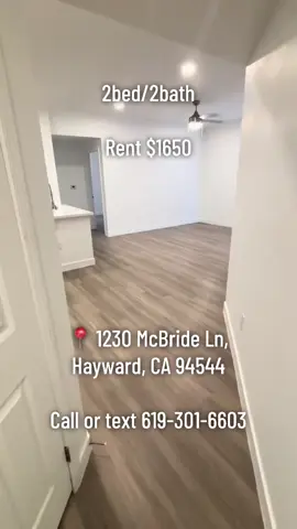 2bed/2bath Rent $1650 Deposit $700 📍 1230 McBride Ln, Hayward, CA 94544 Call or text 619-301-6603 #hayward #california #2bedroom #available 