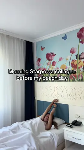 Starting my day with my morning dose of @Starpowa before heading to the beach 🌊☀️ It keeps my skin glowing and ready for the day! ✨  use my code CLUB2ACEE0B478 at checkout to get 5% off your entire purchase at starpowa.com 💗 #Starpowa #StarpowaCollagen #StarpowaGlow #CollagenSupport #StarpowaUK