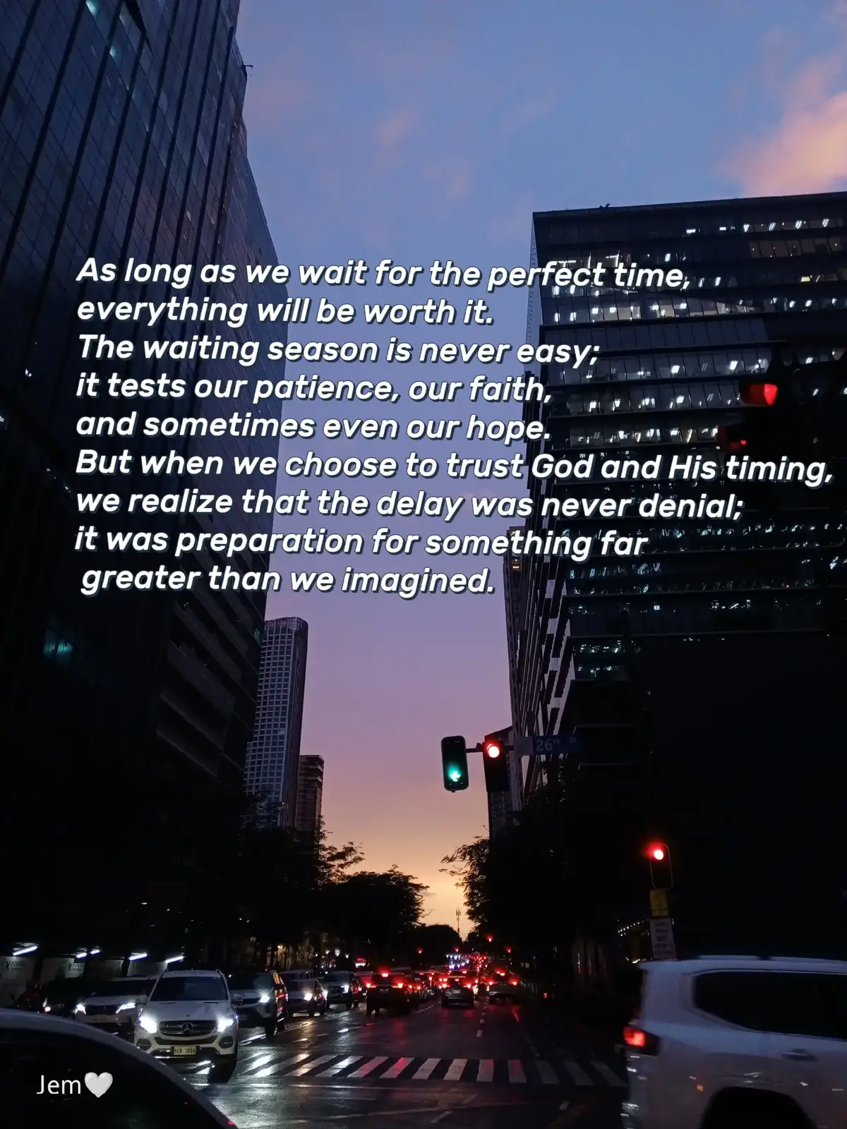 As long as we wait for the perfect time, everything will be worth it. The waiting season is never easy; it tests our patience, our faith, and sometimes even our hope. But when we choose to trust God and His timing, we realize that the delay was never denial; it was preparation for something far greater than we imagined. #Reminder  #waitingfortheperfecttime #TrustHim #tiktok #fyp 