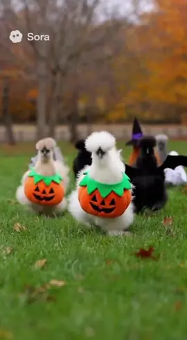 @The_stuffed_hen_homestead 🐓 I’m literally obsessed with this app lol #chickens #halloween #silkies #costumes 
