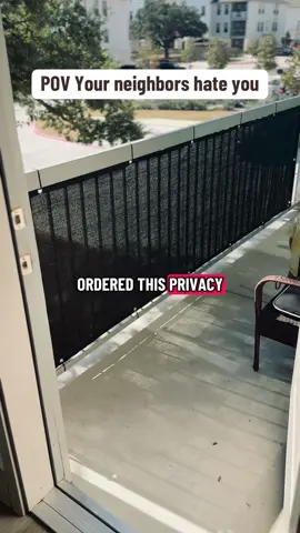 Spoiler alert 🚨 they still don’t like us. #privacyfence #apartmentdecor #apartmentbalcony #balconyfence #apartmentmusthaves 