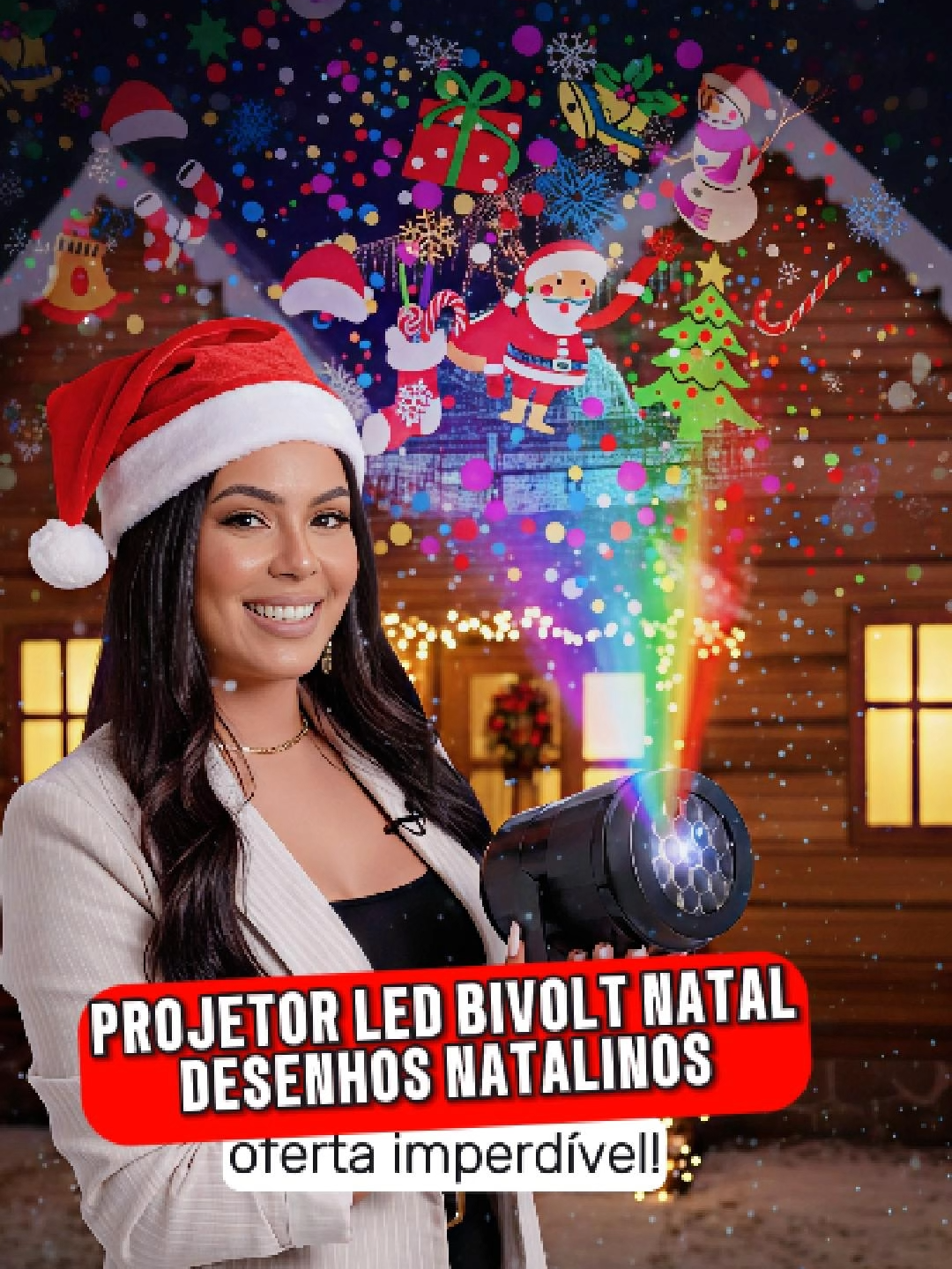 PROJETOR DE DESENHOS NATALINOS | BIVOLT OFERTA ESPECIAL #paraseu #projetor #NATAL #natalina