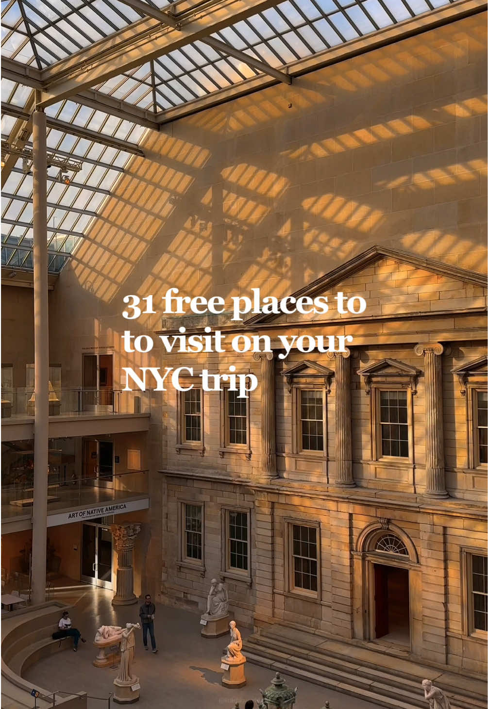 save this list for your next nyc trip 🗽💌 31 free places to visit in nyc #nycthingstodo #thingstodoinnyc  #newyorkcity #explorenyc #nychiddengems 