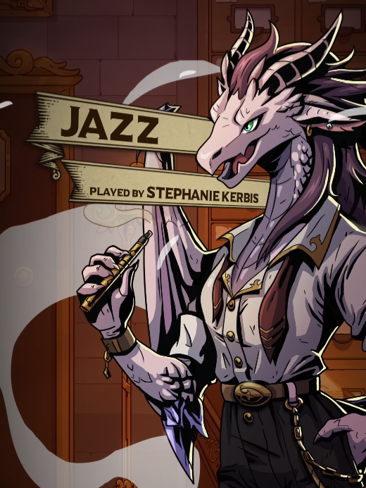 She's a lover, not a fighter. Get to know our favorite HR representative, Jazz, ahead of your journey to save the world in our #SteamNextFest demo!  Played by the incredible Stephanie Kerbis. #indiegame #indiegamedev #narrativegame #tacticalrpg