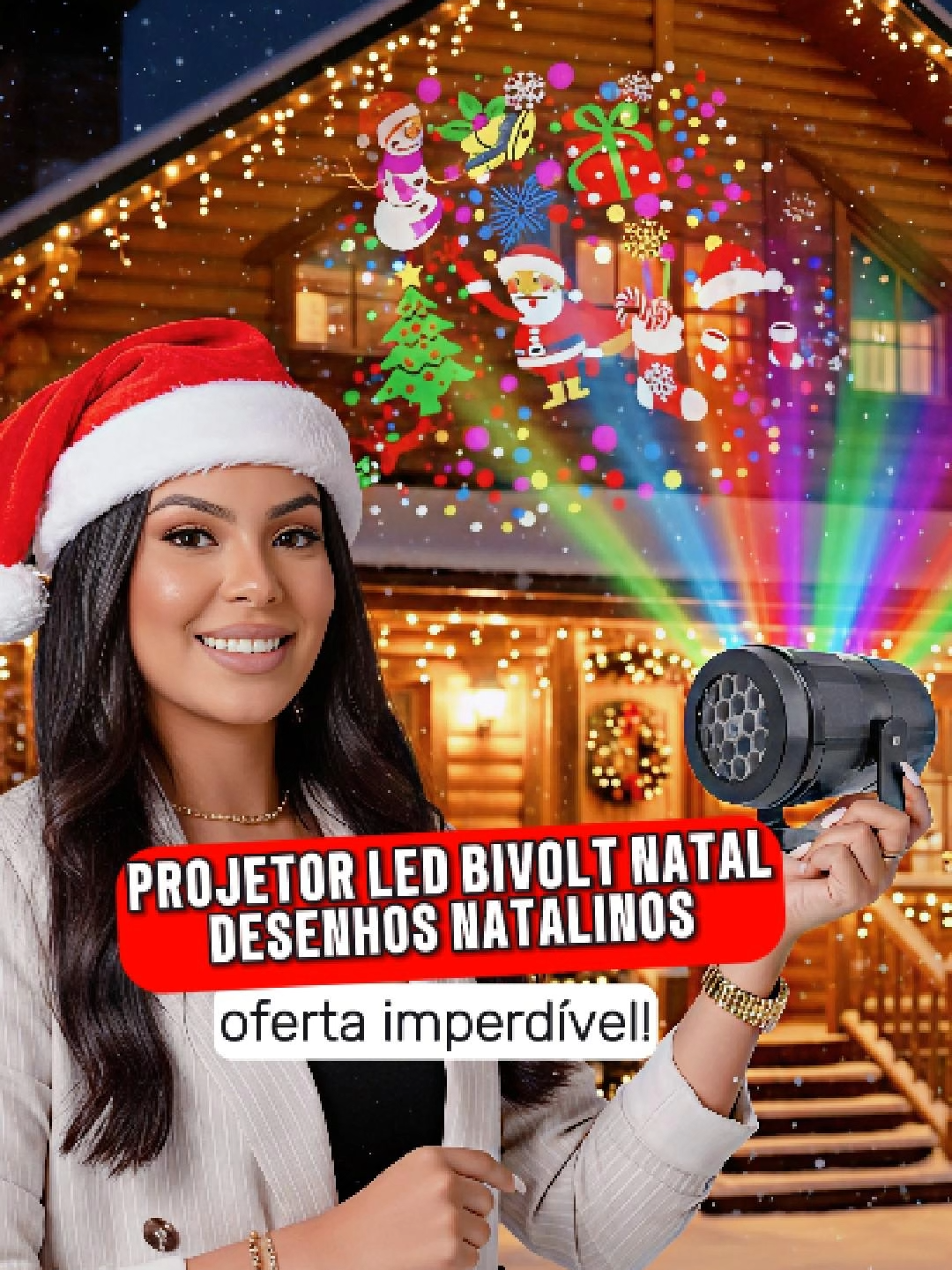 projetor de desenhos natalinos com desconto no tiktok shop  #NATAL #projetor #paraseu #tiktokviral #natalina