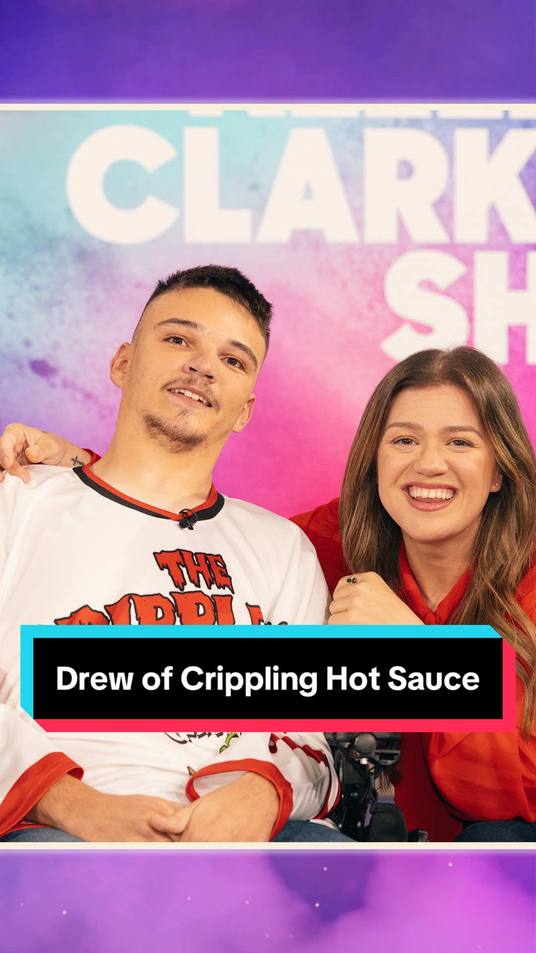 When the humor is as fire as the sauce 🤣 Drew of Crippling Hot Sauce shares his mission! #KellyClarkson 