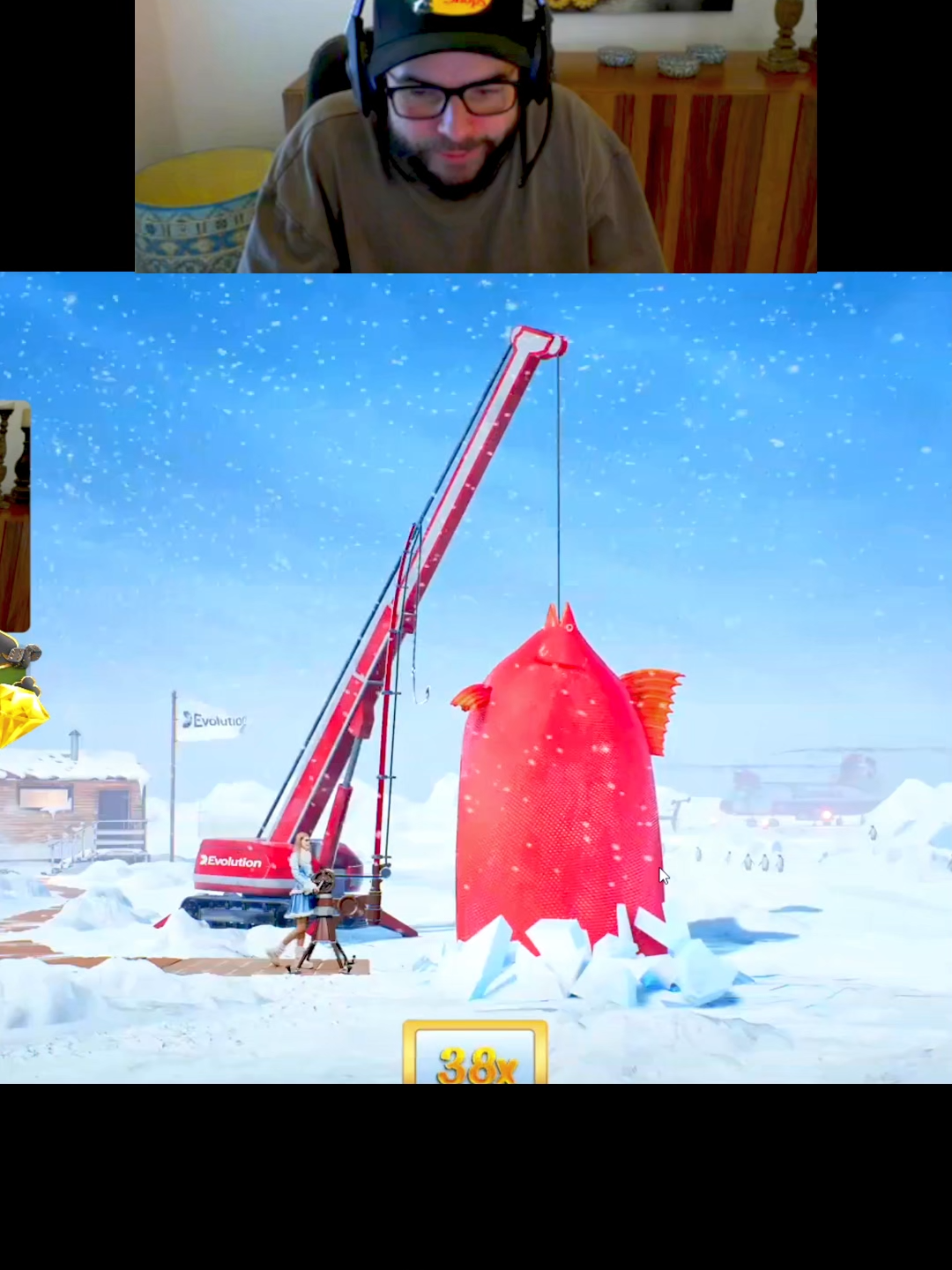 Ice fishing baby 😎❄️ #kickstreaming #kickstreamingplatform #fishing #icefishing