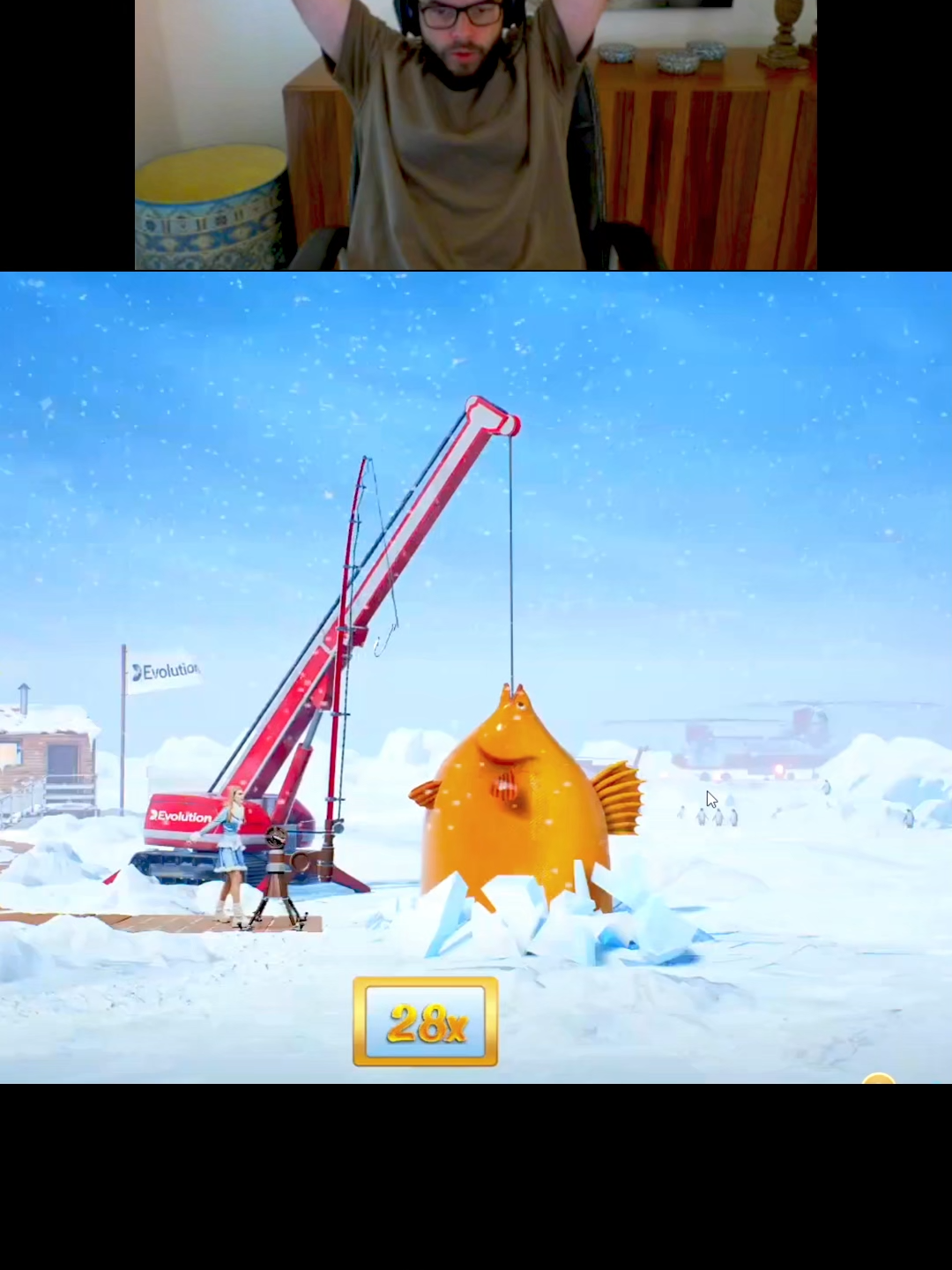 A helicopter? for fishing?? 💀💀 #kickstreaming #kickstreamingplatform #fishing #icefishing #moby