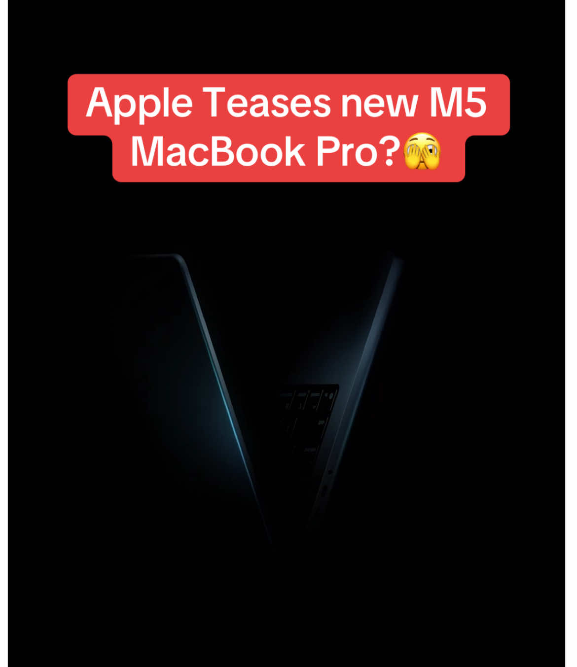Apple marketing chief Greg Joswiak teased a new product on social media today, saying “something powerful is coming.” A brief glimpse of a V-shaped MacBook Pro leads us to believe that it could be a new Pro model with an M5 chip. (V being the Roman Numeral for 5) Aside from an M5 chip, the ‌MacBook Pro‌ is not expected to get any other major design changes. So far, it looks like Apple might introduce just the 14-inch M5 ‌MacBook Pro‌, holding higher-end 14-inch and 16-inch models with M5 Pro and M5 Max chips until 2026. #appleleaks #appleteaser #MacBookPro #M5
